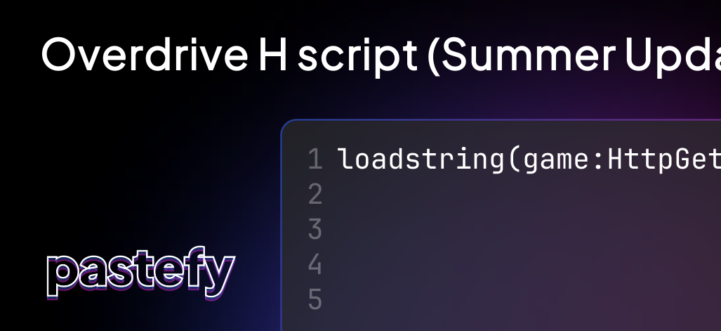 Overdrive H script (Summer Update 2025 MM2)